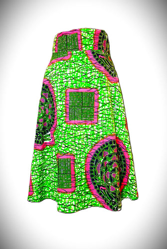 Green African skirt